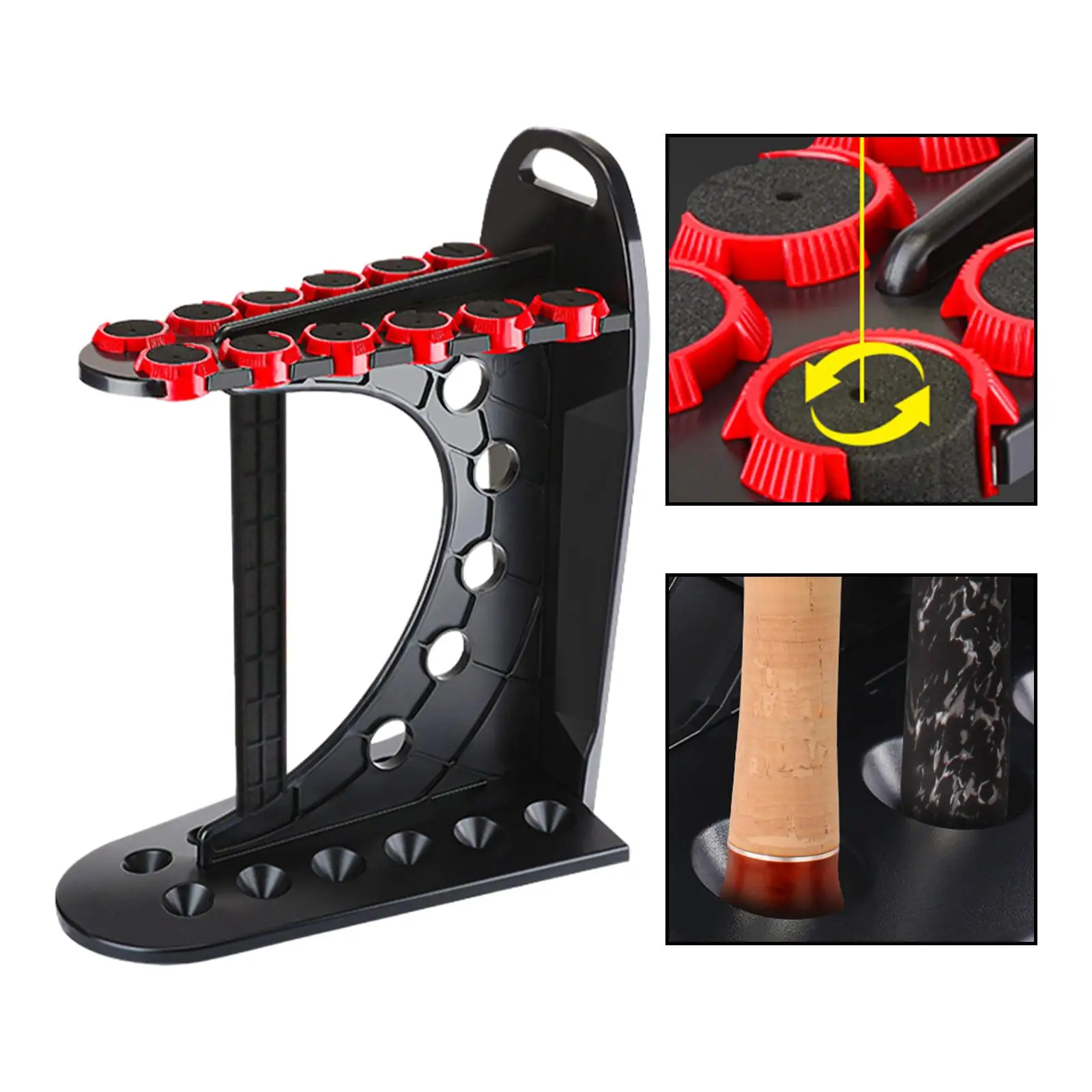 

Fishing Rod Storage Rack Hold 12 Fishing Poles Organizer Shelf for Gifts