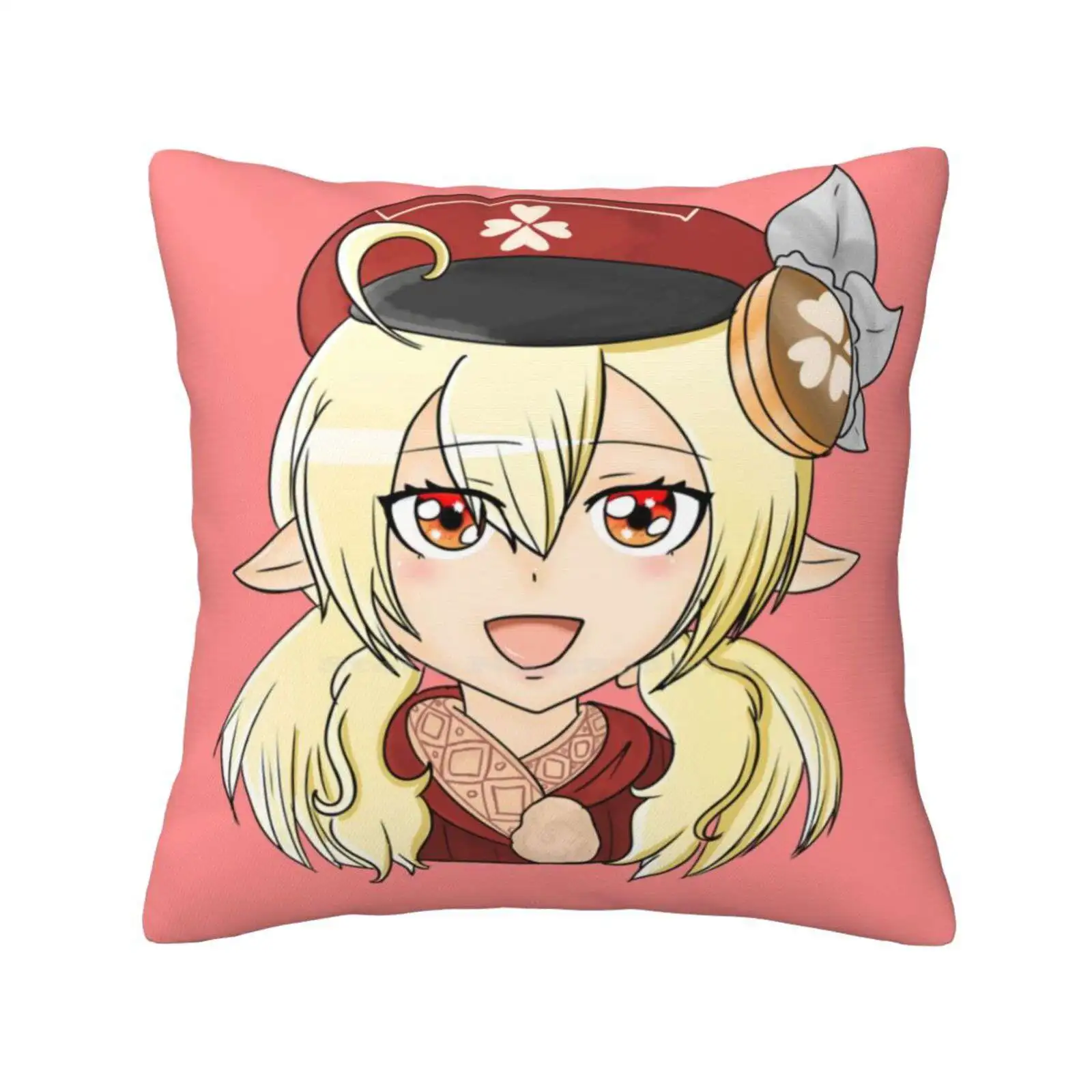 Klee Happy Fashion Sofa Throw Pillow Cover Pillowcase Genshin Impact Klee Spark Knight Hero Bomb Red Pyro Alice Elf