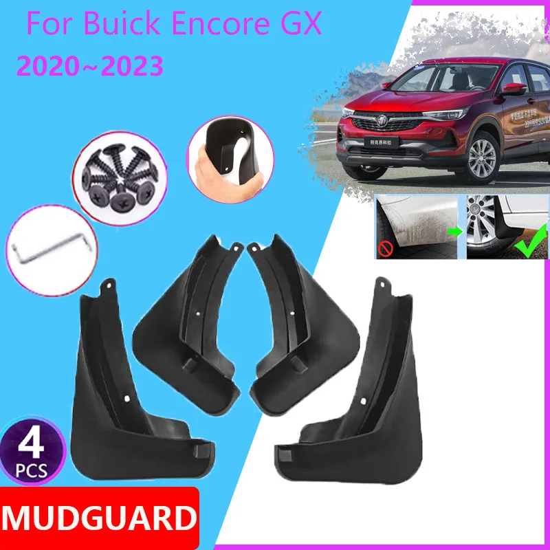 4PCS Front Rear Car Mud Flaps For Buick Encore GX 2020 2021 2022 2023 Mudflaps Splash Guards Mudguards Auto Fender Accessories