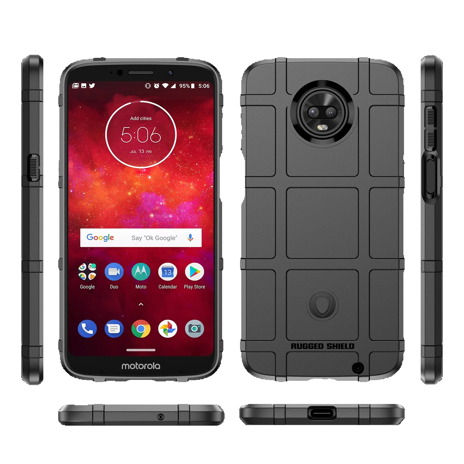 Heavy Shield Case Motorola Z3 Force Moto Play ShockProof Armor Silicone Back Cover For Moto Z3 Soft Rubber Phone Cases