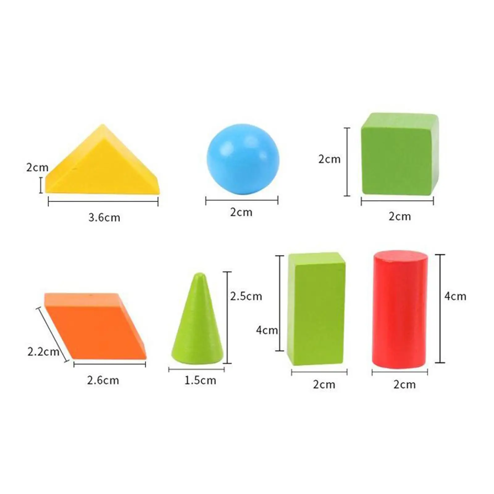 Montessori Mathematical Teaching Aids Educational Geometric Solid Blocks for Activity