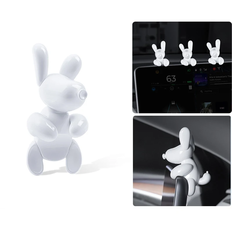 新しい車のインテリア装飾品テスラモデル 3/Y と新しい Model3 ハイランド中央制御画面ミニ子犬