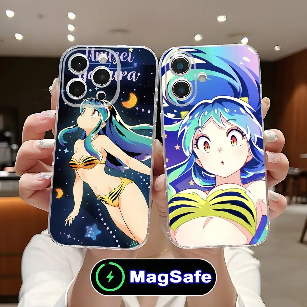 

Чехол для мобильного телефона Urusei Yatsura Lum для iPhone 17, 16, 15, 14, 13, 12, 11 Air Pro Max Plus Mini Magsafe, прозрачный красочный чехол, красивый
