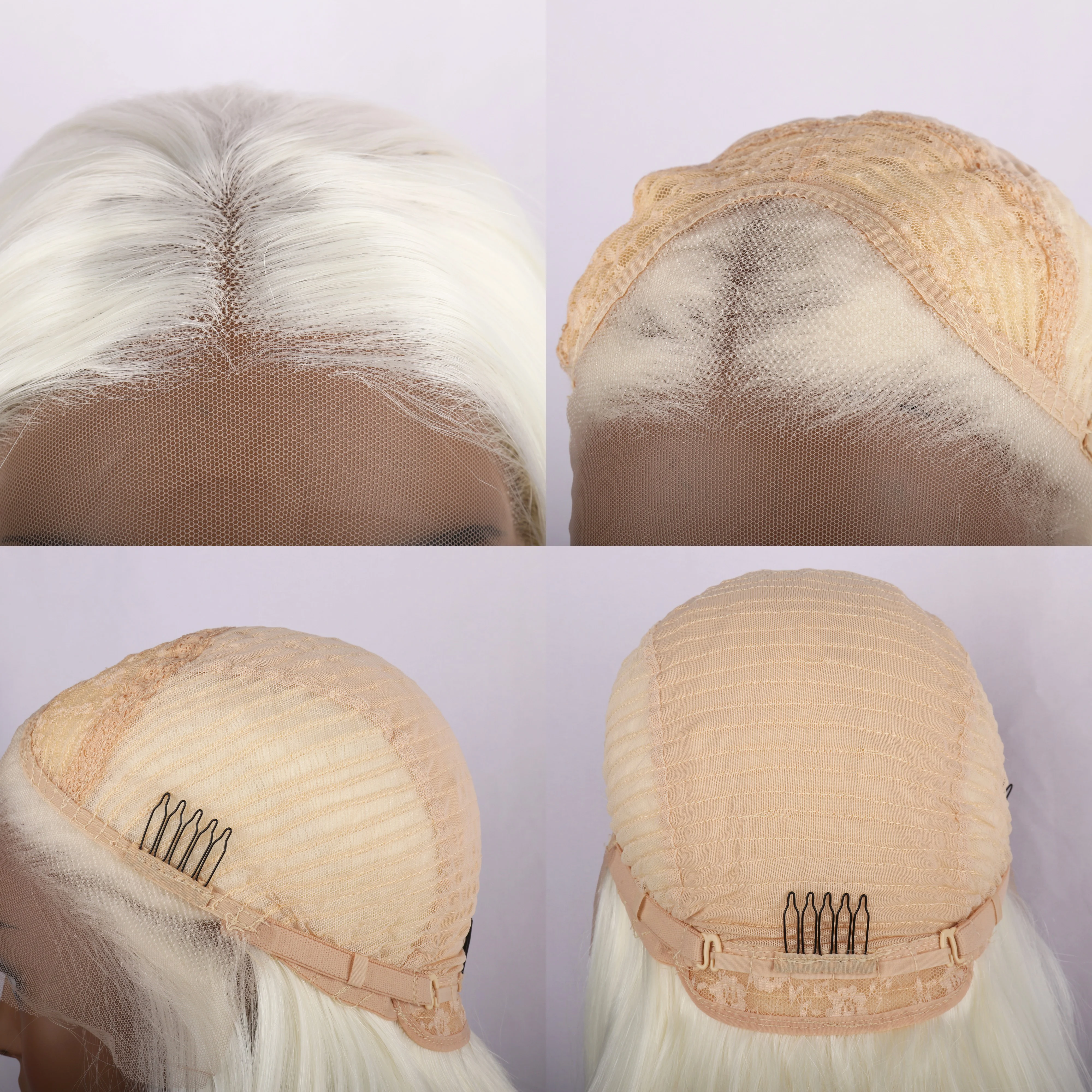 oley Fashion Straight Wig Synthetic Lace Front Wigs white Female Lace Wig 13X3 For Black Women Cosplay Hair Daily Use