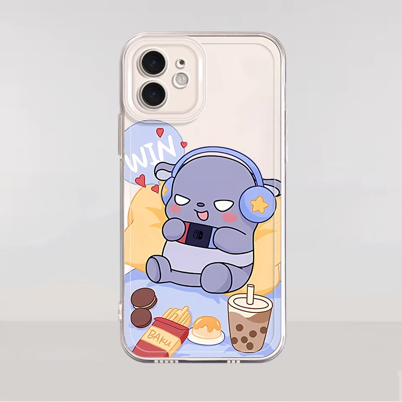 Custodia morbida trasparente per Apple iPhone 7 8 SE 16e 13 12 11 Pro Max XS 15 14 16 Plus XR Sanrio Melody