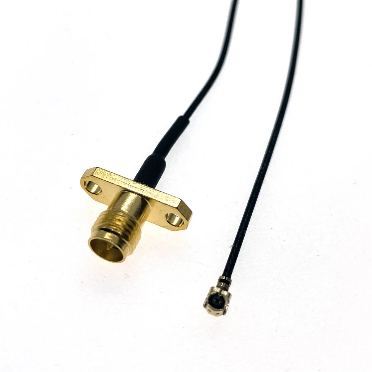 Cable RPSMA Female 2 Hole Flange to uFL/u.FL/IPX/IPEX-1 RF 1.13MM IPX RF Coaxial Pigtail 3G Antenna Extension Coax Cable