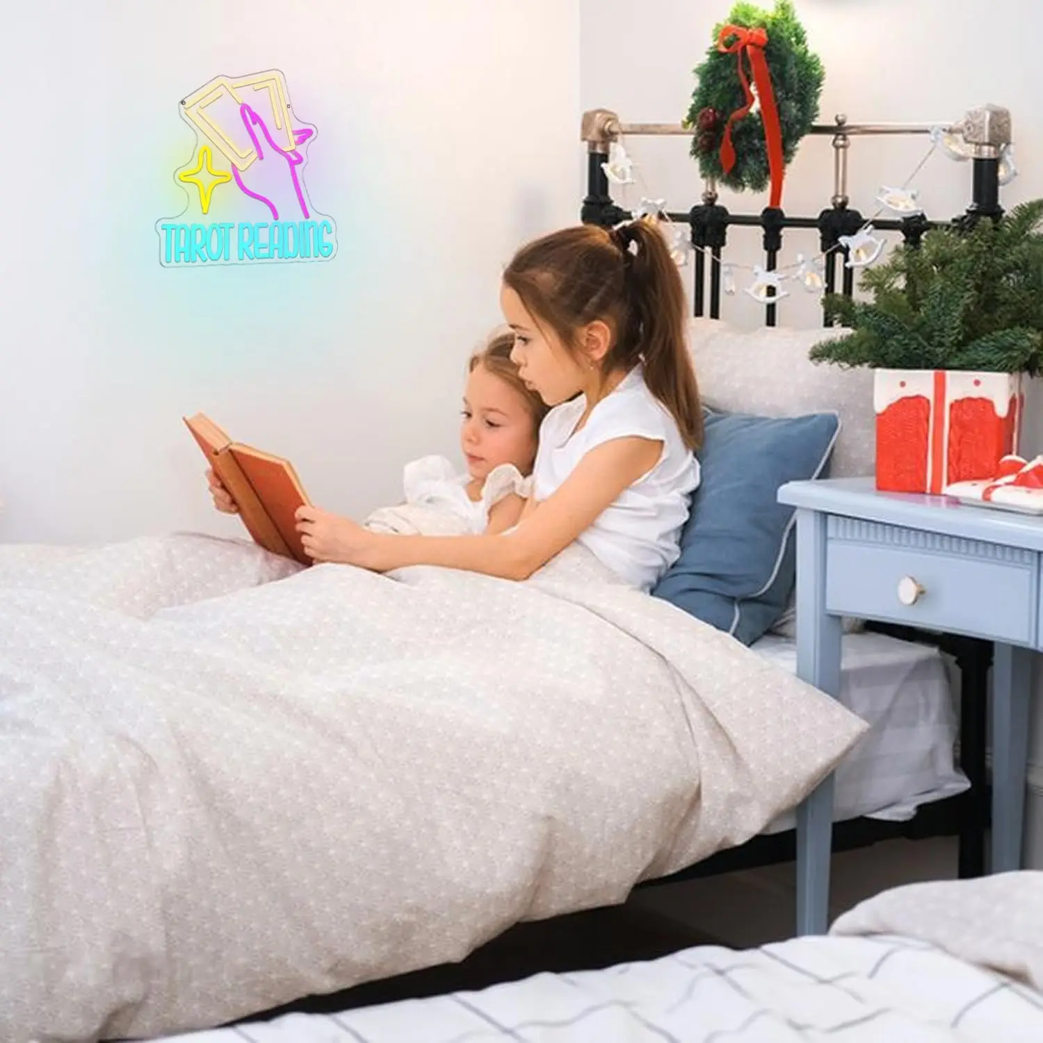 Tarot Reading Neon Sign for Wall Decor LED Dimmable Neon Light Divination for Tarot Hall Card Studio Bedroom Shop Decor Gift