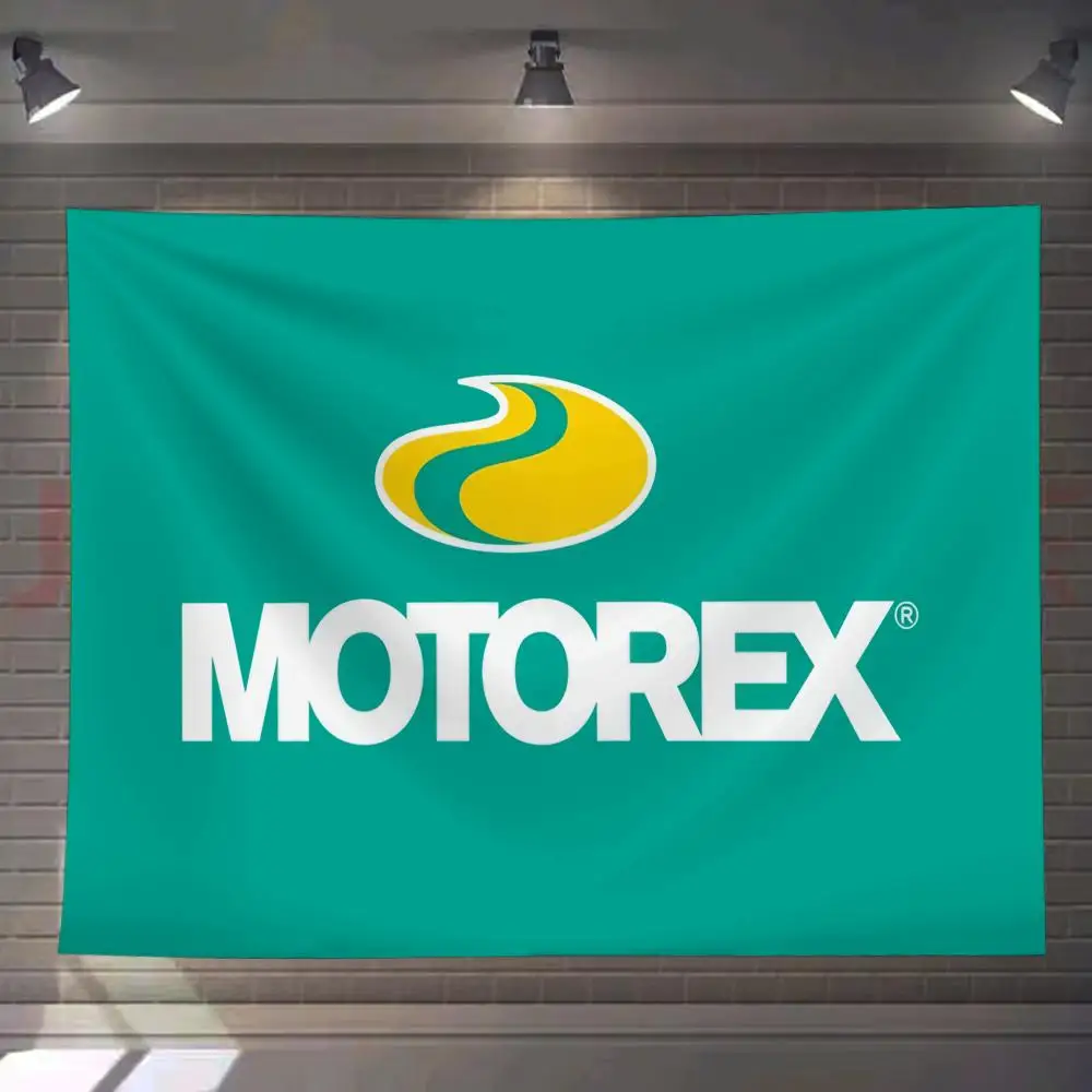 

M-MOTOREXS Cool Logo Tapestry Custom Living Bedroom Party Dormitory Interior Wall Bohemian Decoration Attached Clip