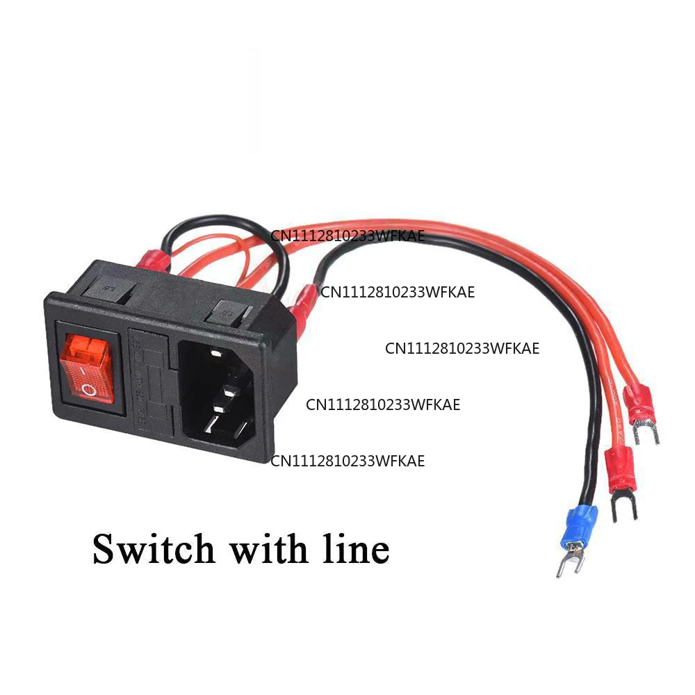 3D printer accessories 220/110V power switch male socket with fuse, suitable for 3D printer DIY