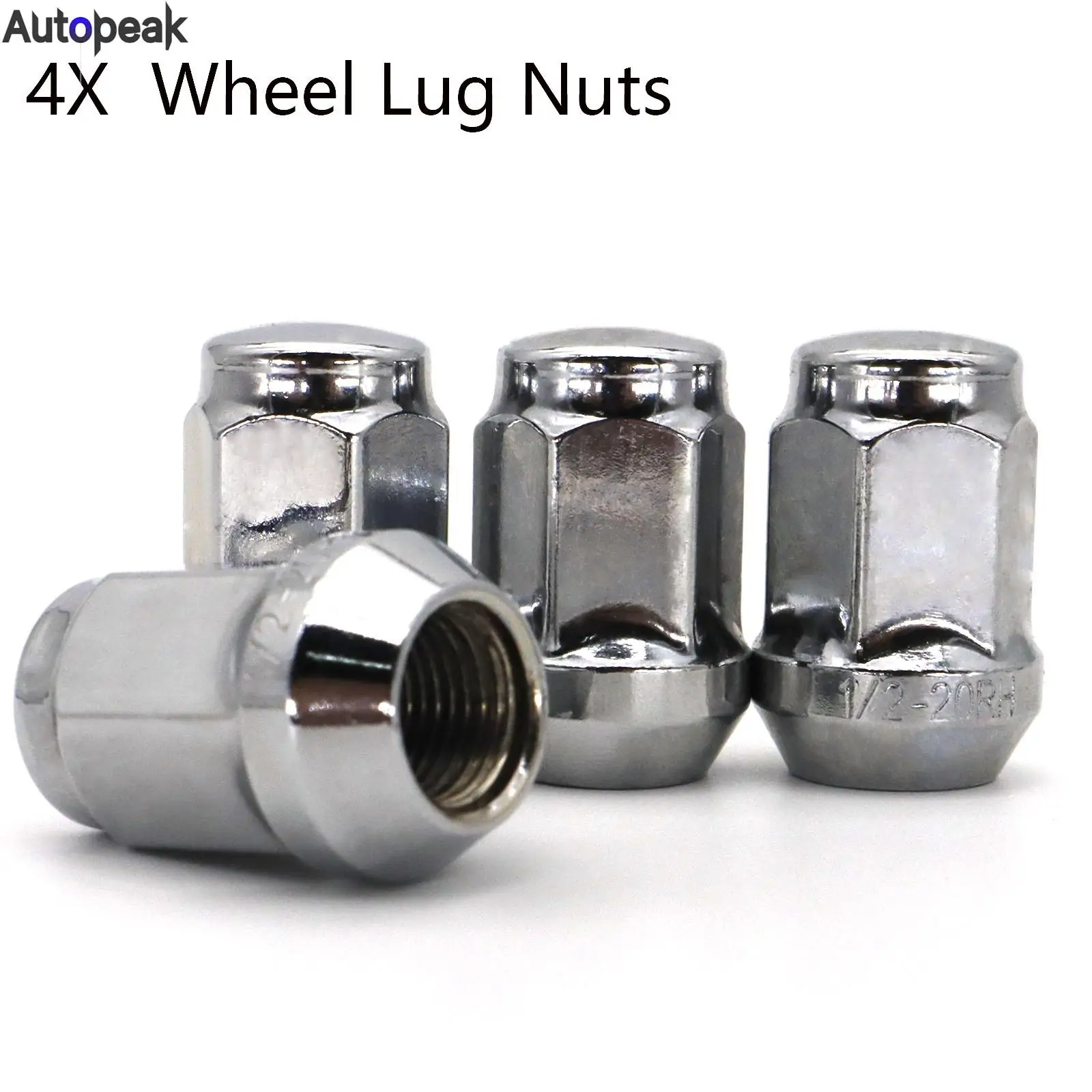 4X Car Steel Wheel Lug Nuts  1/2\