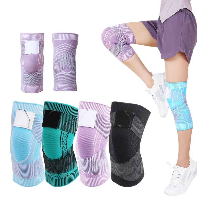

1PC Compression Knee Pads Support Sleeve Arthritis Protector Elastic Kneepad Brace Spring Support Sports Running Knee Pads
