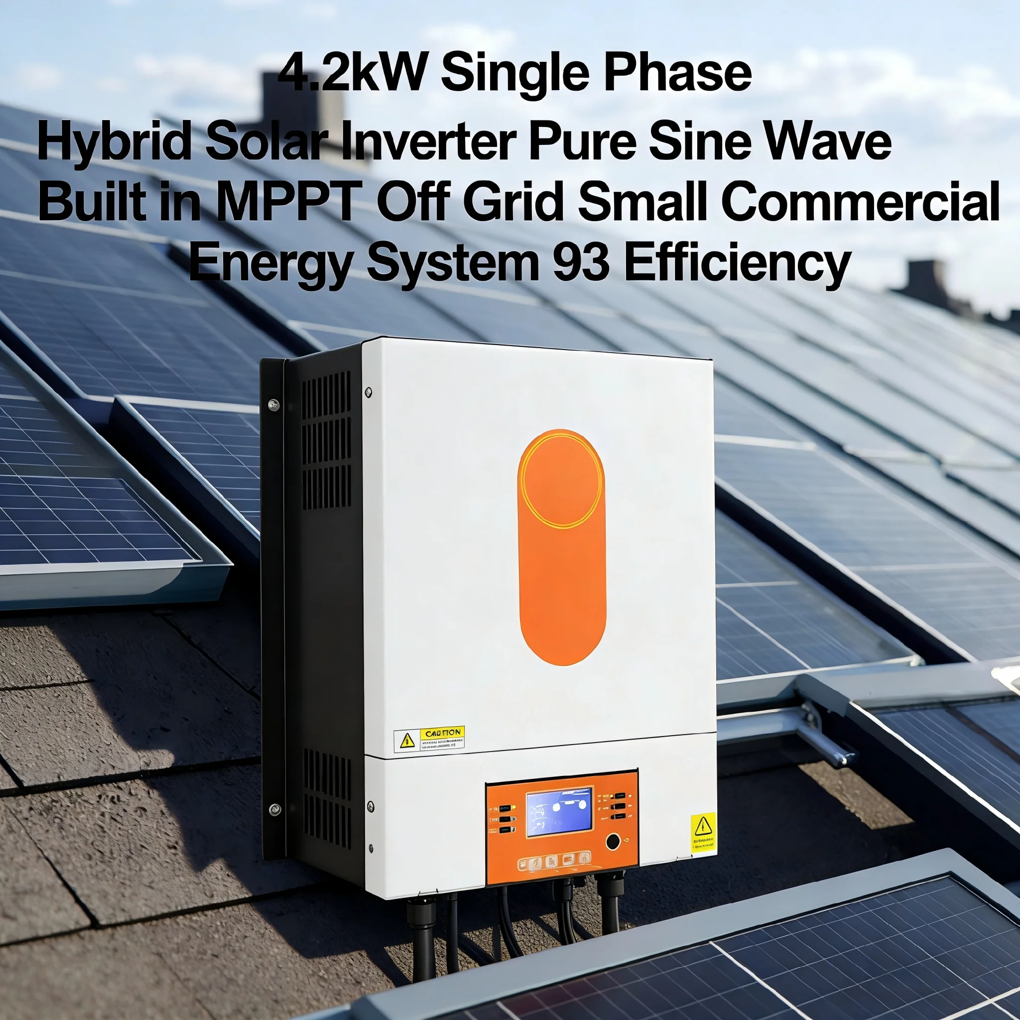 4.2kW Single Phase Hybrid Solar Inverter Pure Sine Wave Built In MPPT Off Grid Small Commercial Energy System 93 Efficiency