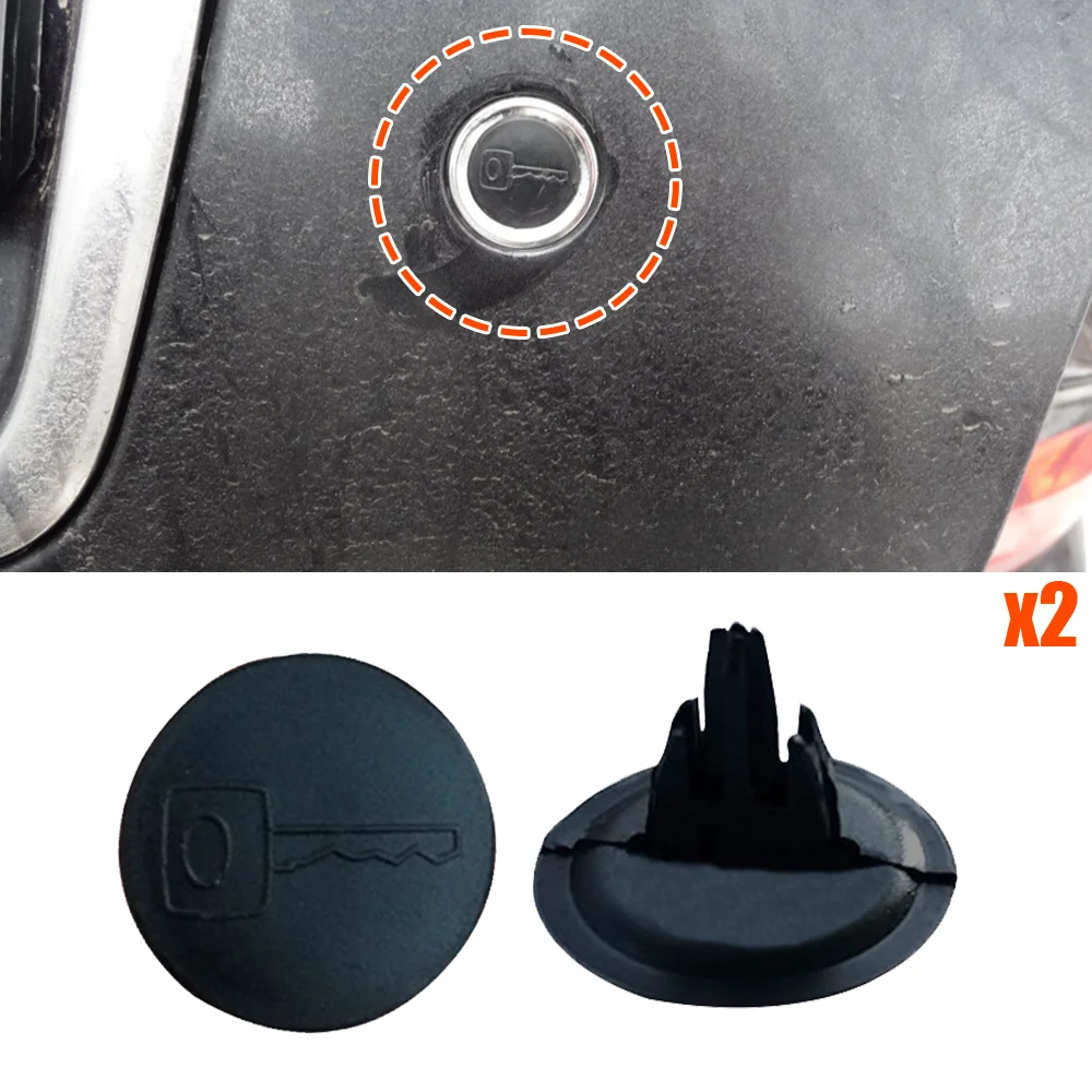 2PCS For Honda HR-V GH 1998 1999 2000 2001 - 2006 Car Trunk Door Lock Barrel Key Hole Cap Plug Clip Prevent Blockage Dustproof