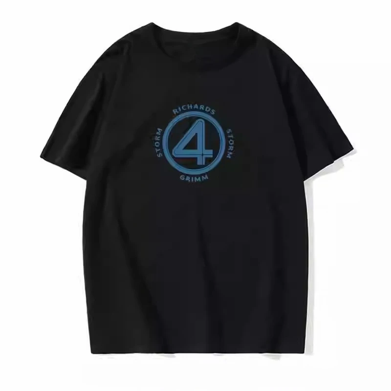 

Marvel Fantastic Four Printed Original T-Shirt Men's and Women's Summer New American Large Size Loose Casual Trend Short Sleeve