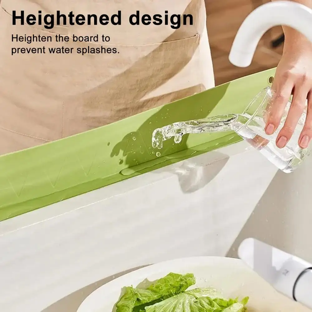 

Food-grade Silicone Splash Silicone Sink Splash Guard with Non-slip Suction Cups Reusable Kitchen Water Protector Countertop