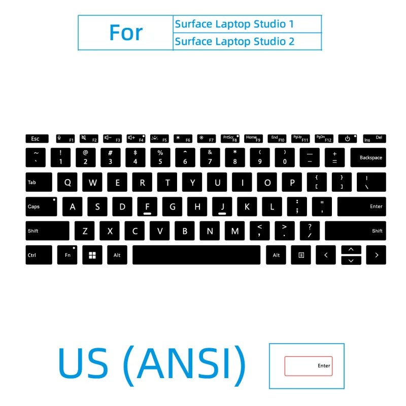 Keyboard stickers for Microsoft Surface GO1234 Pro 8, 9, and X, QWERTY Key Decals, Scratch-Resistant and Residue-Free PVC Labels view 4