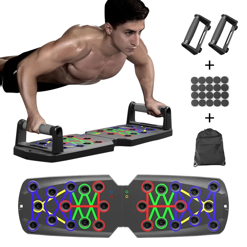 Portable Push-Up Training Board Multi FunctionFoldable Exercise Sport Gym Fitness Equipment Abdominal Biceps Training Board 2023