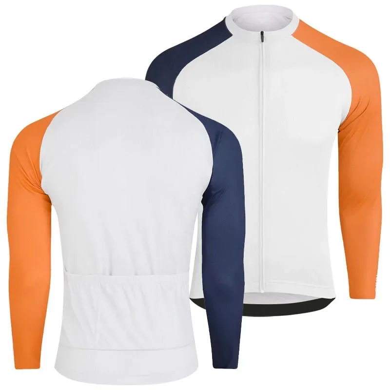 Ensemble de maillot de cyclisme à manches longues pour hommes, vêtements de vélo, pantalon à bretelles, uniforme de vélo VTT, printemps, automne