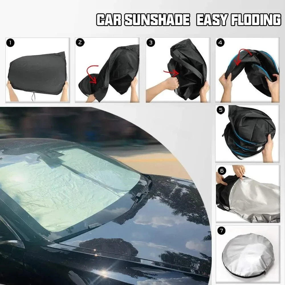 For Tesla Model Y Car Windshield Covers Auto Sun Visors Front Window Ultraviolet-proof Sunshade Anti-uv Car Interior Accessories
