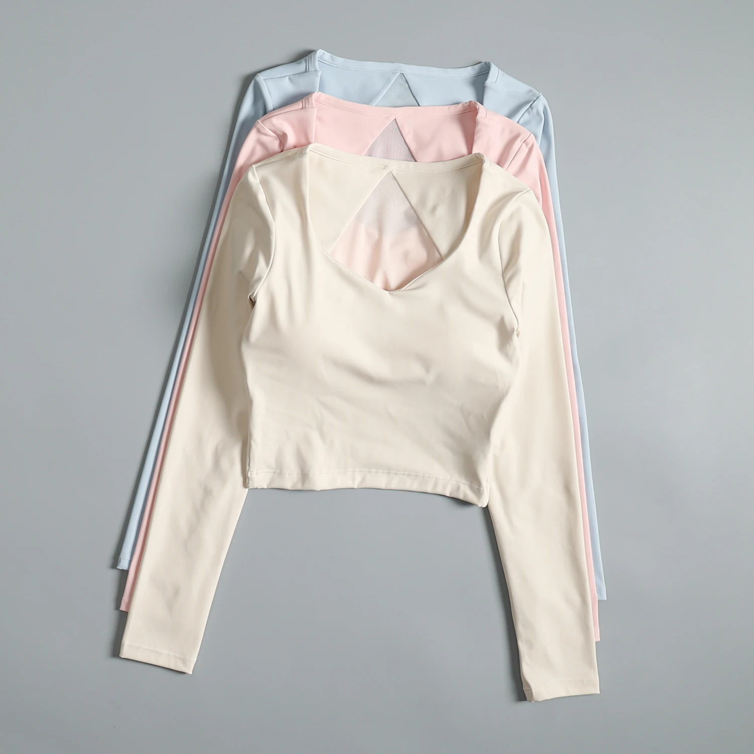 

Sports long-sleeved women's autumn and winter breathable back running training quick-drying clothing slim slimming yoga fitness