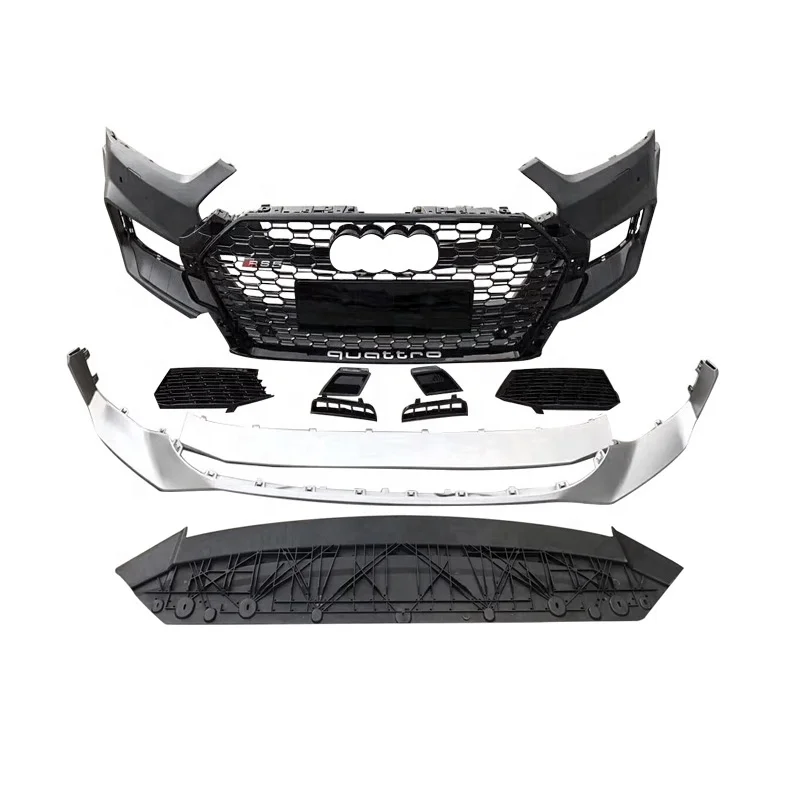 

car bumper for A5 S5 B9 RS5 style front bumper with grill PP material car body kits for S5 2017 2018 2019