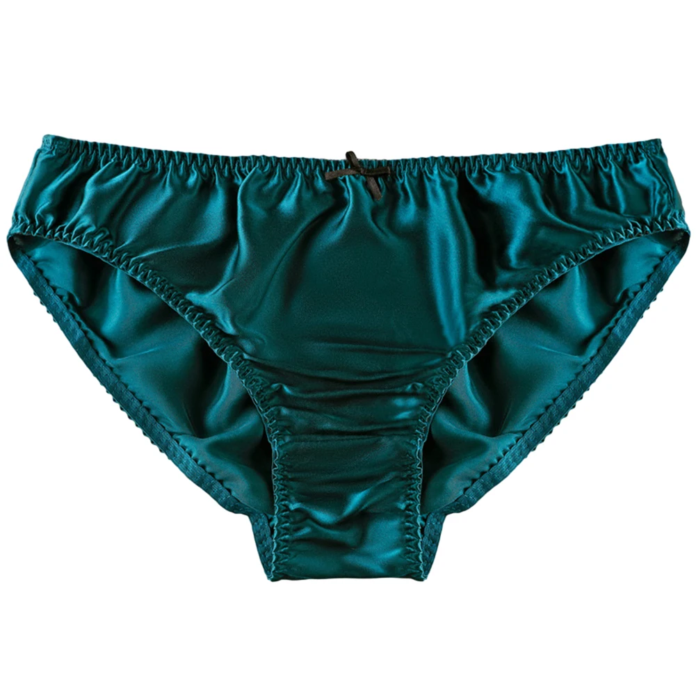 Celana dalam wanita sutra asli seksi, celana dalam mulus, pakaian dalam wanita nyaman, celana dalam pinggang sedang musim panas