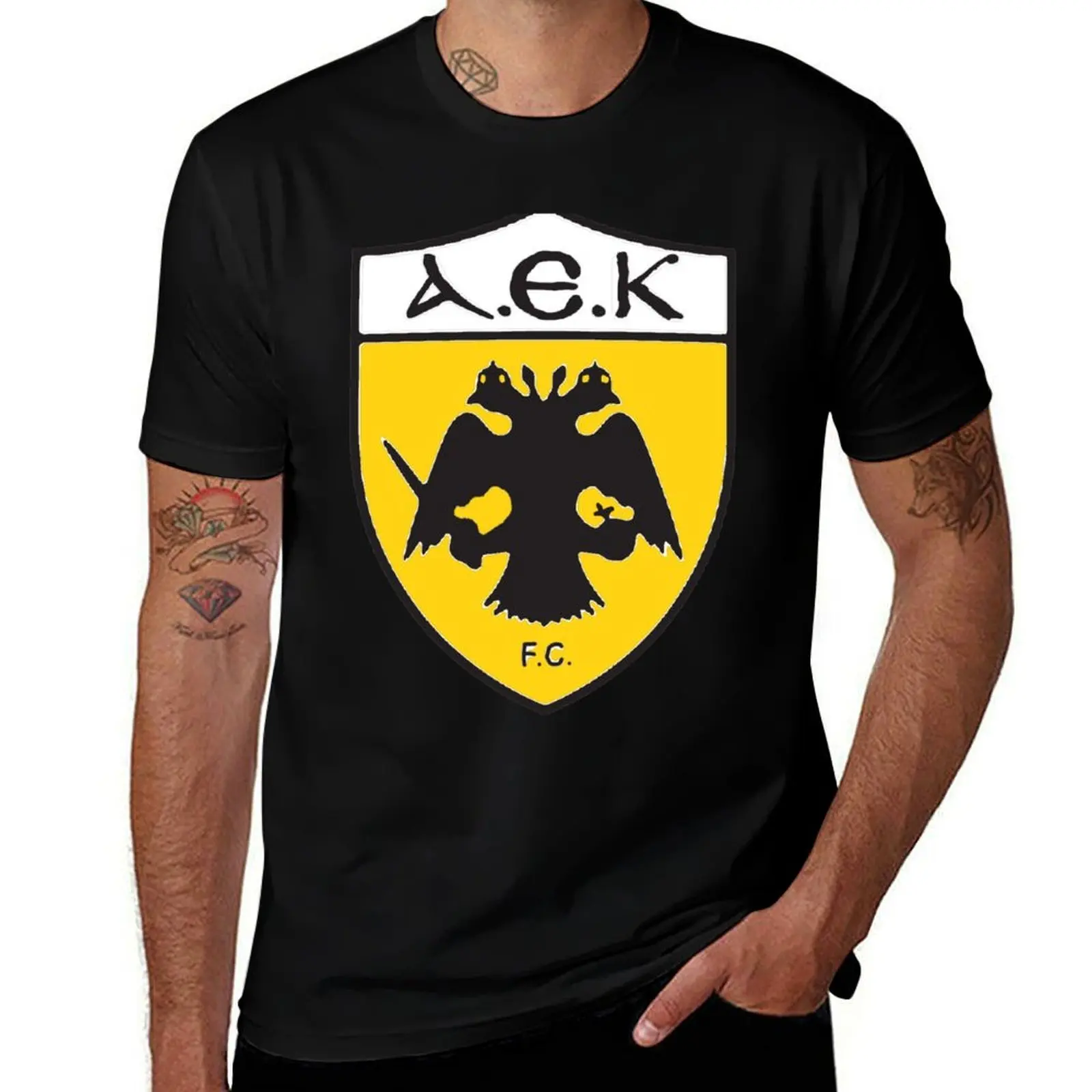 AEK Athens, from Greece T-Shirt Basic Casual Short Sleeve Cotton Shirt T-Shirt