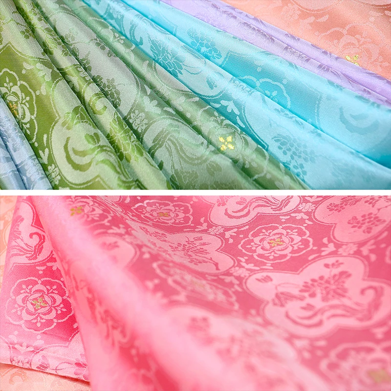 1 متر الراقية الجاكار النسيج الصغيرة الذهبي أوسمانثوس لوتس زهرة الديباج النسيج ل شيونغسام الحصان الوجه تنورة DIY بها بنفسك الخياطة
