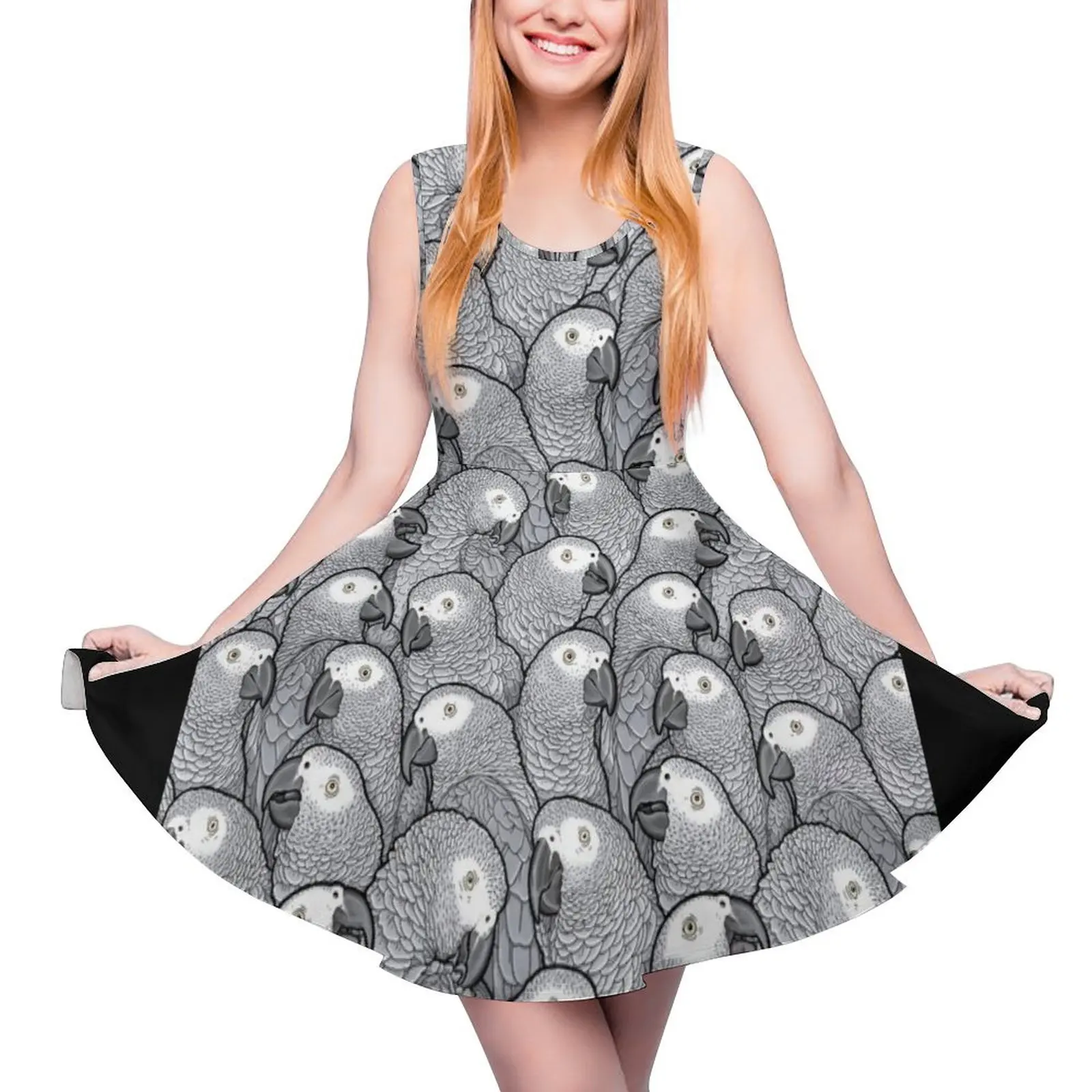 

African Grey Parrots Sleeveless Dress women"s fashion dresses sensual sexy dress for women