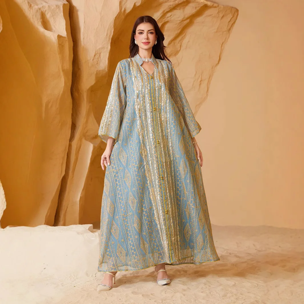 

Дубай Ид женское платье Абая мусульманский Рамадан Джалабия вечерние платья с вышивкой длинный халат марокко кафтан ислам Vestidos Largos 2025