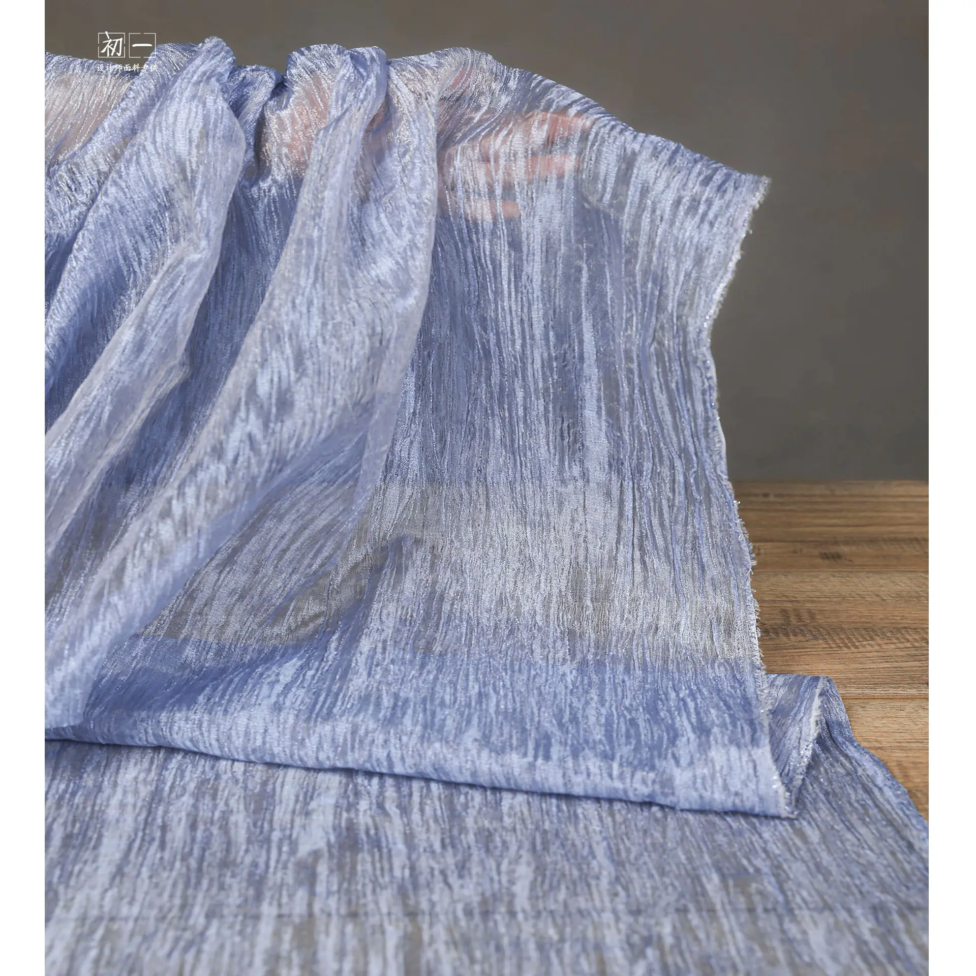 Texture Pleated Yarn-Dyed Gauze Cloth Creative Cambric Texture DIY Formal Dress Clothing Design Fabric