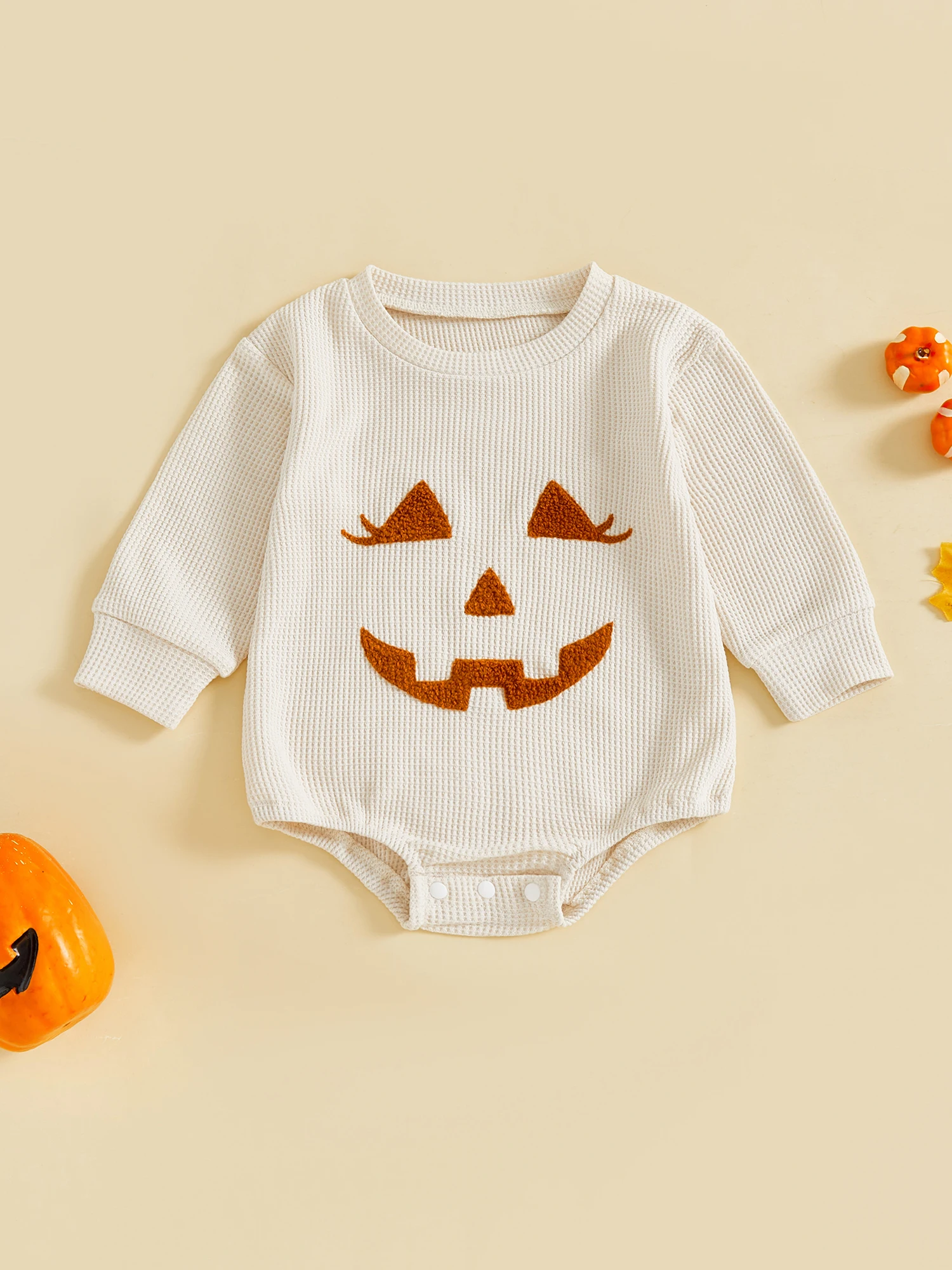 

Cute Halloween Costume with Ghost Print and Hooded Design for Infants and Toddlers Soft and Cozy Jumpsuit for