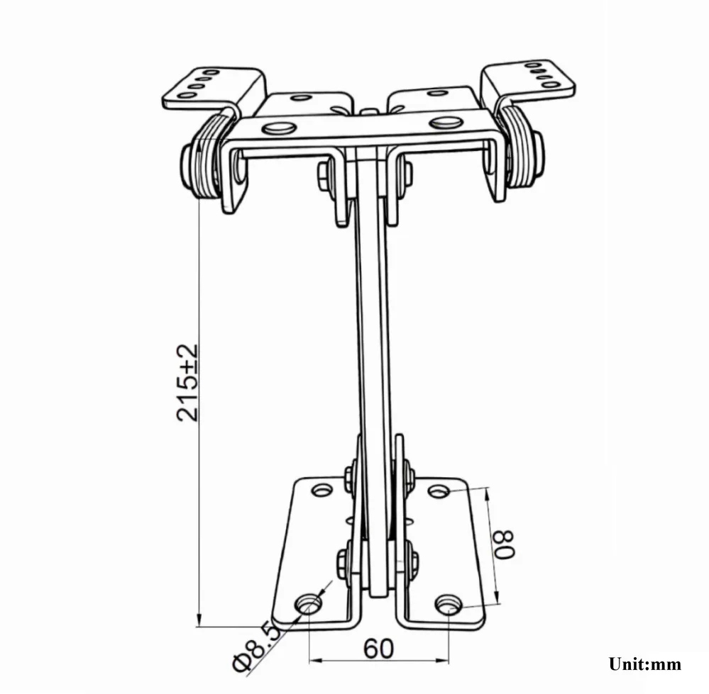 1Pc Sofa Armrest Swing Hinge With Angle Mechanism