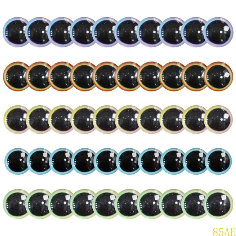

85ae 10pcs ровные круглые плюшевые игрушечные глаза идеально подходят для Diy и художественных проектов вязание крючком куклы