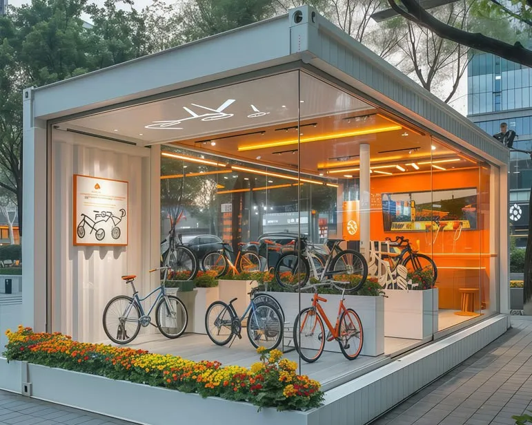 Custom Modern Outdoor Mini House Commercial Container Modular PopUp Shop with Coffee and Catering Services,Steel Cottage Kitchen