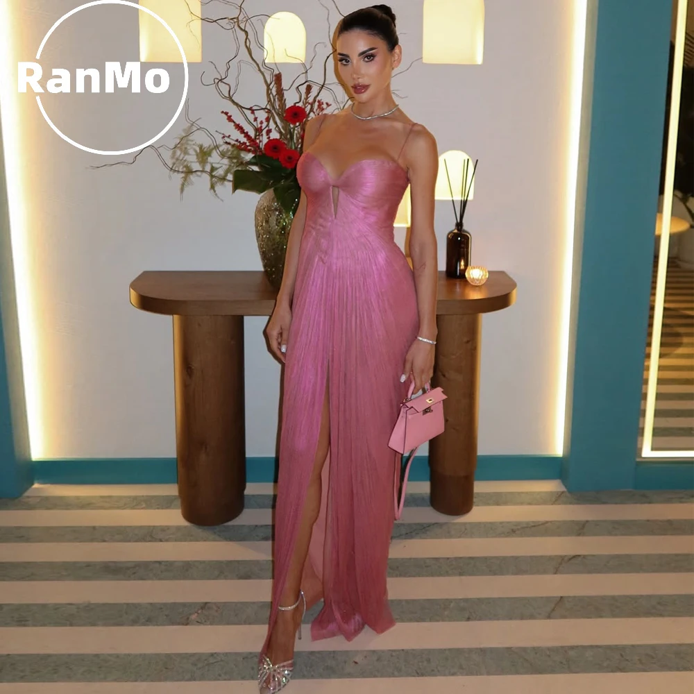 

Ranmo Purple Sweetheart Mermaid Evening Dress Spaghetti Strap Sexy 2026 High Slit Special Occasion Gown Customized Prom Dresse