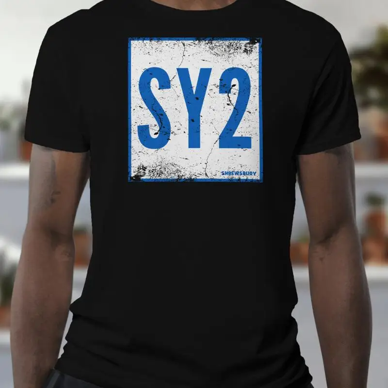 Shrewsbury Town T Shirt SY2 Stadium Postcode Vintage Organic
