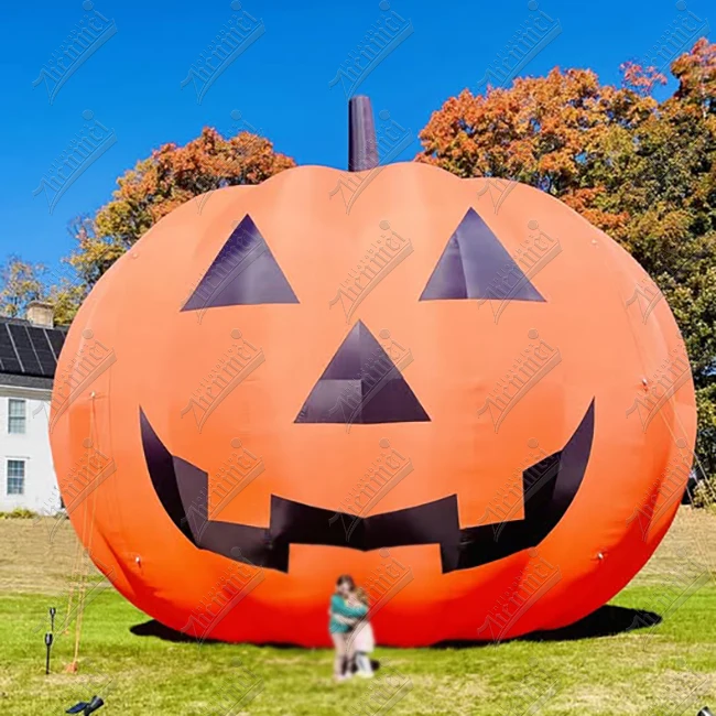 Halloween balloon decorations giant inflatable pumpkins with lights