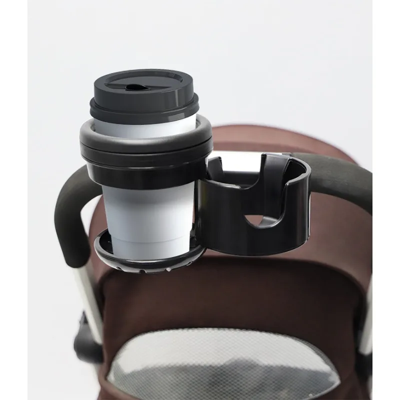 

Two in One Rotating Stroller Bottle Cup Holder Electric Bike Bicycle Double Cup Holder Multifunctional Use Simple and Practical