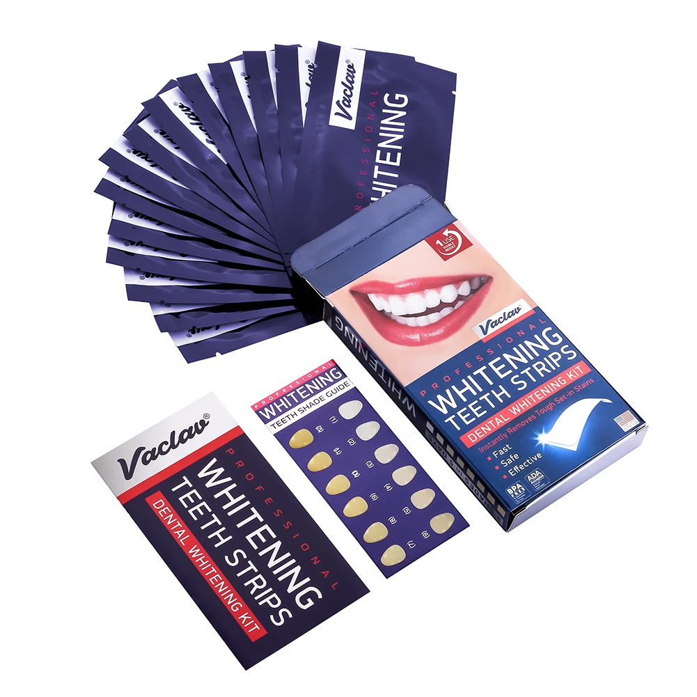 فراق الأسنان تبييض الشريط ترقية حساسية الحرة طقم تبيض الأسنان لا بيروكسيد الأسنان تبييض الشريط الأبيض ملصق