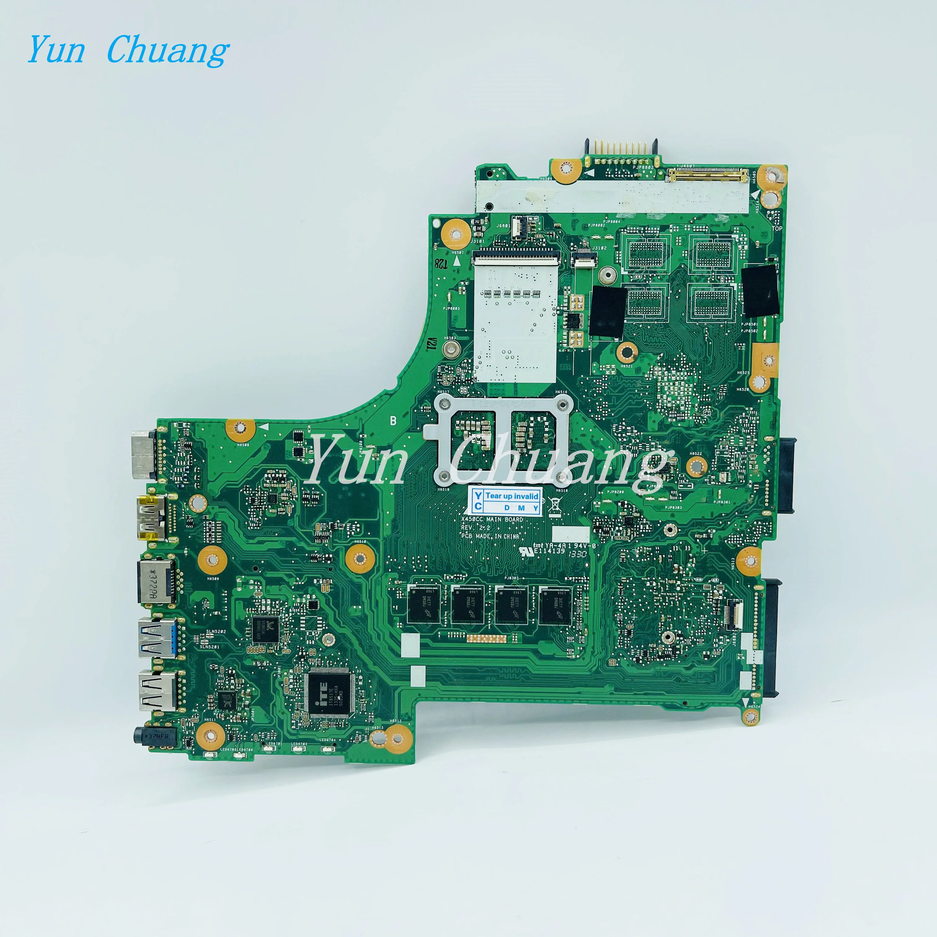 X450CC Mainboard For ASUS A450C X450C X450CC X450CA Y481 Laptop mainboard X450CA Motherboard With i5-3317U/3337U CPU 4GB-RAM