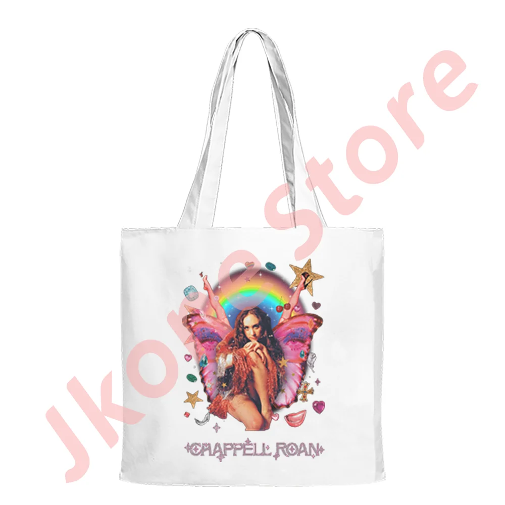 Chappell Roan Fairy Merch Tote Midwest Princess Tour bolsos de hombro para mujeres y hombres, moda Casual, bolso de calle