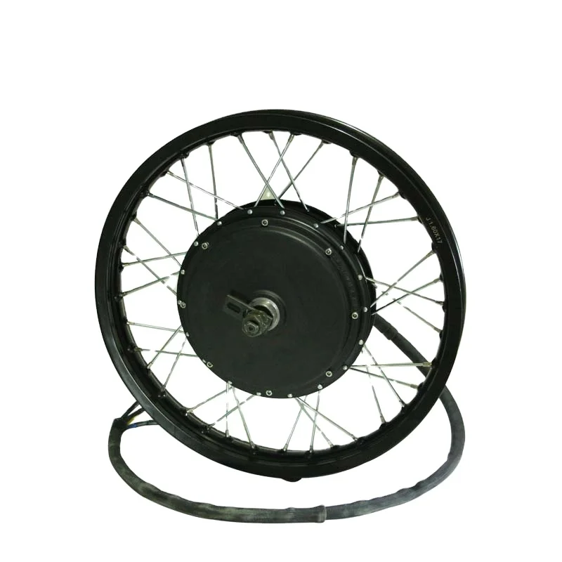 QSMOTOR Motor de buje BLDC para bicicleta eléctrica de 17x1.6 pulgadas, 3000W 205 50H V3TI, nuevo, con llanta de motocicleta/ciclomotor trenzada