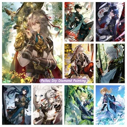 Honkai Star Rail Video Game Diamond Mosaic Painting Honkai Impact 3 Dan Heng Jing Yuan Photo Art Crystal Cross Stitch Home Decor
