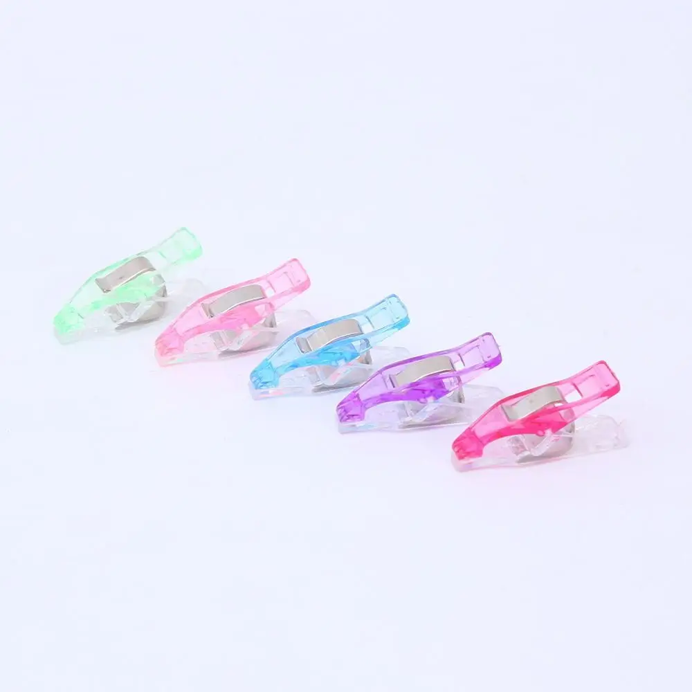 Clip fijo de colores mezclados, Clips de ganchillo de plástico multiusos de alta calidad, Clips de costura para manualidades DIY