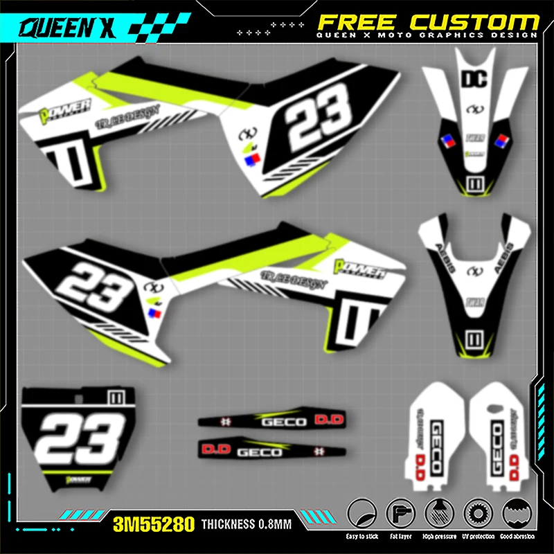 Queen X MOTOR Graphics Stickers Decal Kits For Husqvarna TC85 2018 2019 2020 2021 2022 2023 003
