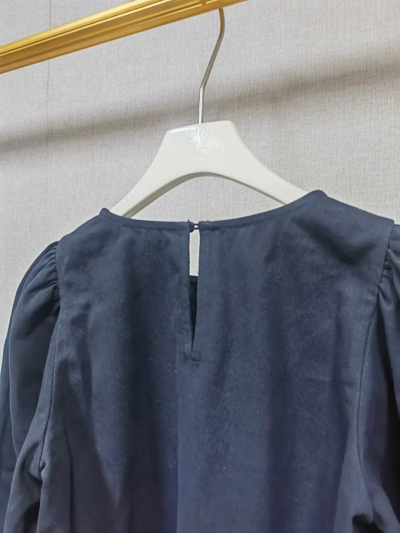 Chemisier en coton pour femmes, col rond, ample, Vintage, avec broderie de fleurs contrastées, manches bouffantes, printemps 2026