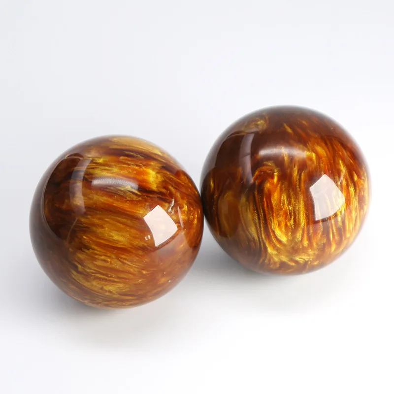 1 Pair Genuine Golden Black Coral Sea Willow Cure The Handball Ball 50MM