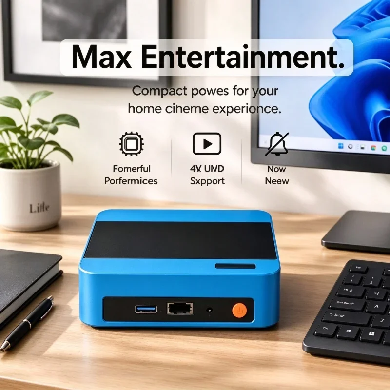 2026 New Hot Intel N150 Dynamic Mini PC Win11 Optional Specs 16GB RAM 1TB SSD WiFi6 BT5.2 Media Entertainment Desktop