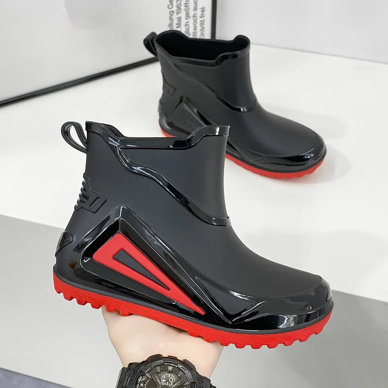 Children Rain Boots Girls Boys Ankle Rain Boots Waterproof Kids Water Shoes Students Teenagers Rubber Shoes Botas De lluvia